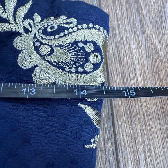 Lilly Pulitzer Women's Demi Strapless Navy Gold Embroidered Dress Size 0 Formal - Picture 4 of 11